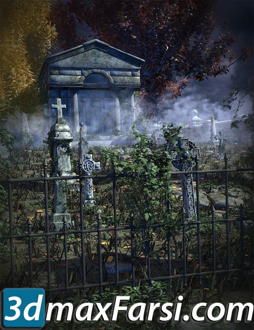 Daz3d, Oak Hill Cemetery Bundle free download