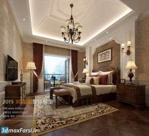 American Bedroom Style 3D66 Interior 2015 vol. 2 free download