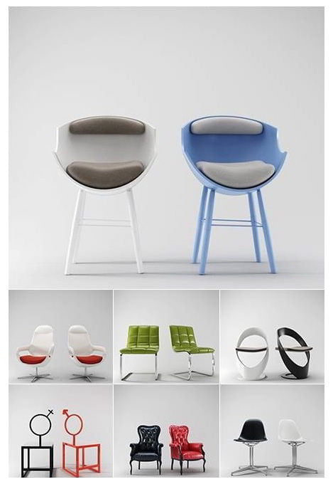 3D Models Chair Collection from 3D66 free download