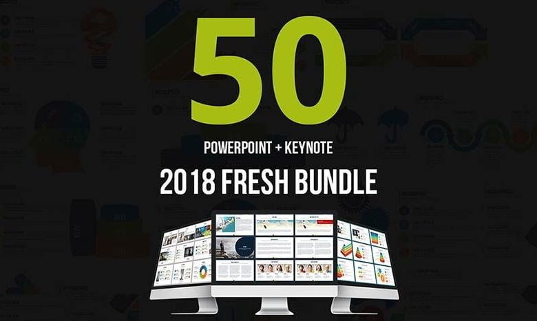 Creativemarket 2018 Fresh Bundle 50 Presentations free download