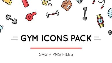 gym and fitness icons pack feature free download