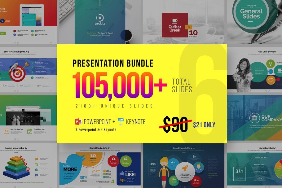 creativemarket - business powerpoint & keynote bundle free download
