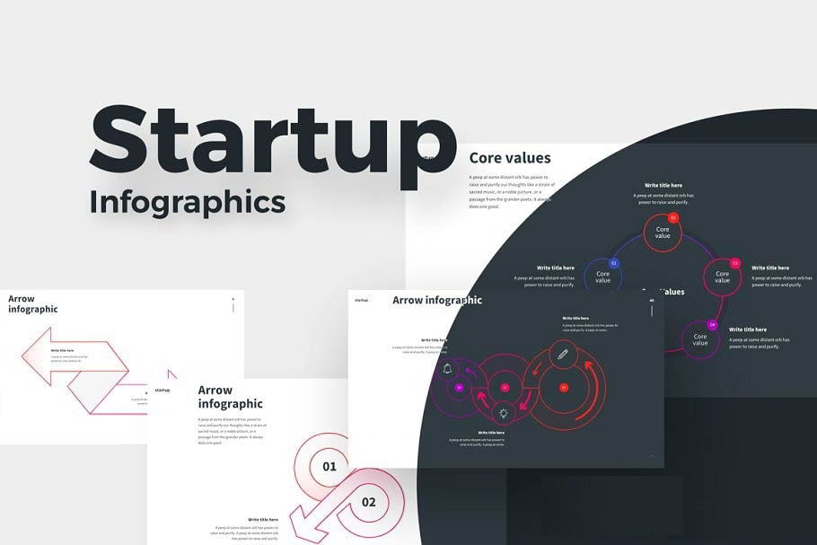 Creativemarket ShapeSlide STARTUP powerpoint infographics free download