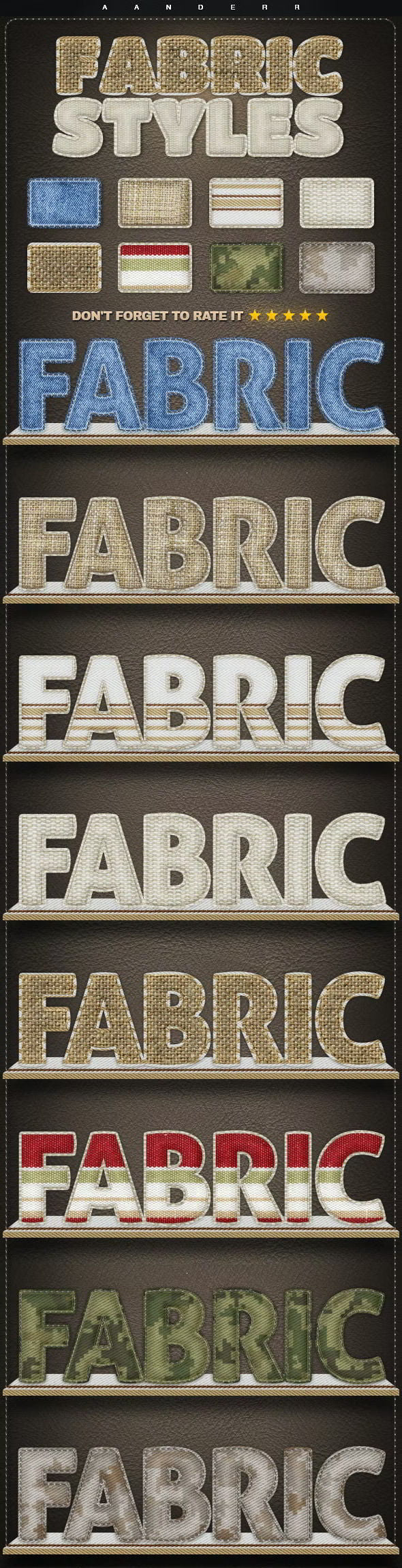 text fabric styles (Photoshop Add-Ons)