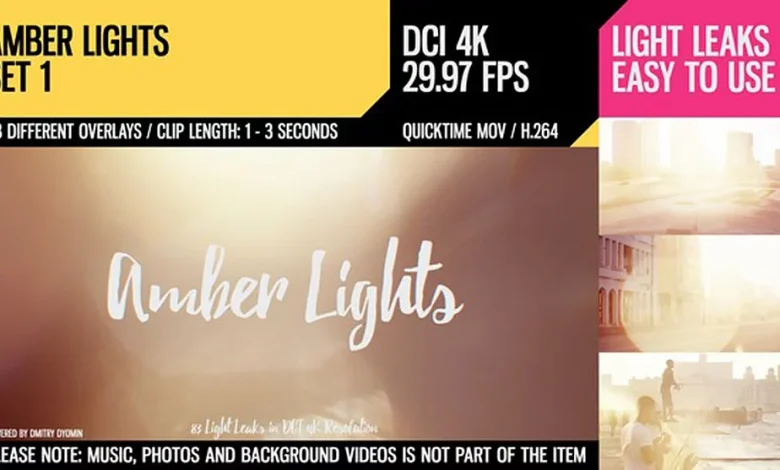 Videohive : Amber Lights (4K Set 1) free download