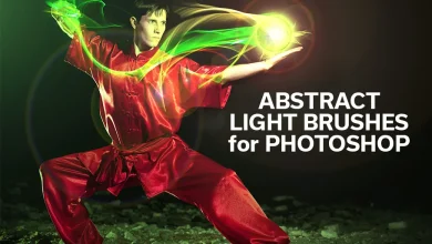 Creativemarket : Abstract Light Brushes for Photoshop free download