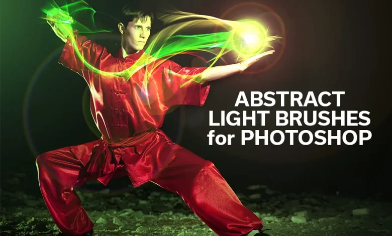 Creativemarket : Abstract Light Brushes for Photoshop free download