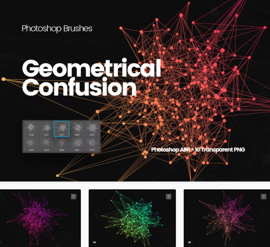 Elements envato - Geometrical Confusion Photoshop Brushes (Add-ons/Brushes) free download