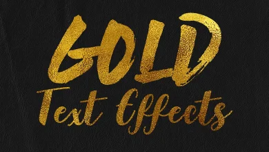 graphicriver : Glitz, Glam & Glass Gold Text Effects free download