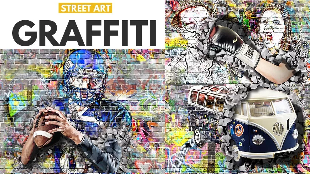 graphicriver : Graffiti Effect with Pop Up Photoshop Action free download