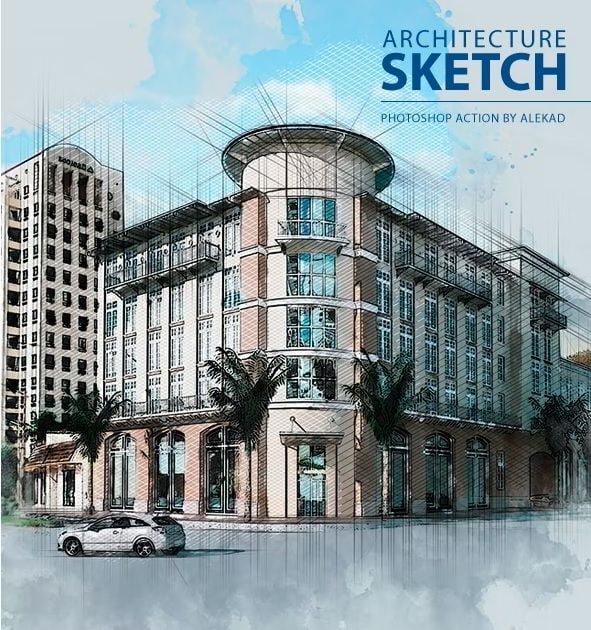 Graphicriver : Architecture Sketch Photoshop Action alekad