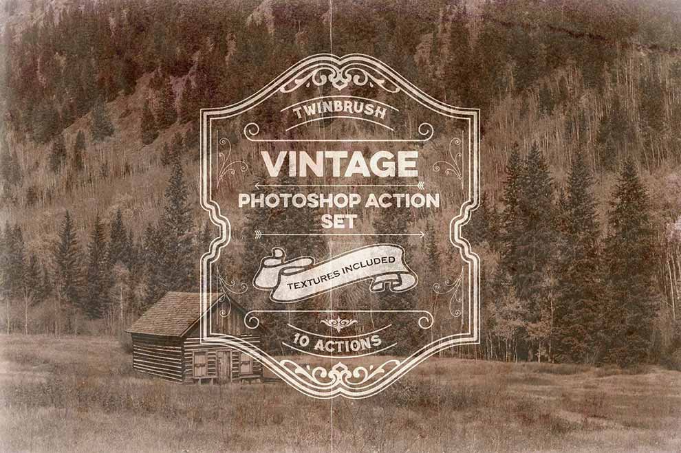 Creativemarket : Vintage Effect Photoshop Action Set