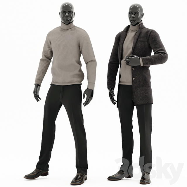 Male mannequin set 2 3ds max vray corona