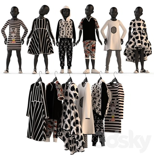 3dsky - Children's clothing on mannequins and hangerspro free download
