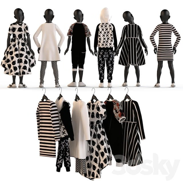 Children's clothing on mannequins and hangerspro free download