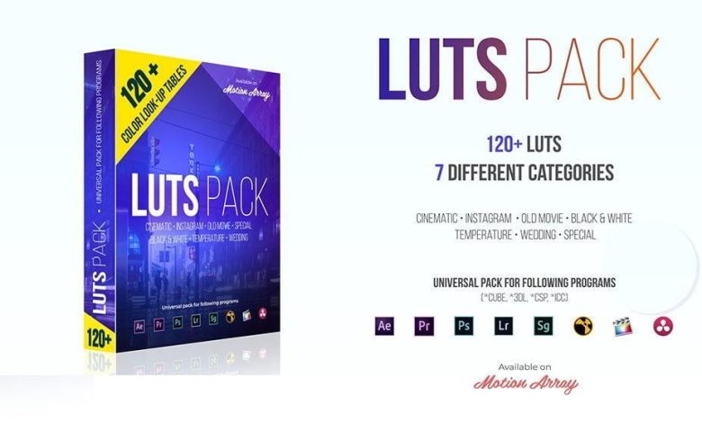 120+ LUTs Pack (Color Grading) (Motion Array) free download