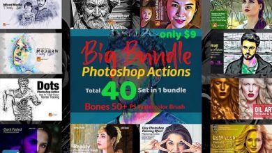 Creativemarket – Photoshop Actions Big Bundle free download
