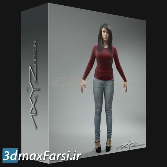 AXYZ Design High Quality Rigged 3D Woman - 3dmaxfarsi