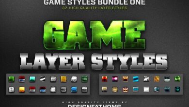 Creativemarket – 32 Game Layer Styles Bundle 1 (DesignFathoms) free download