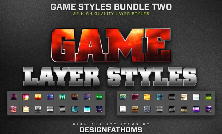 Creativemarket – 32 Game Layer Styles Bundle 2 (DesignFathoms) free downlod