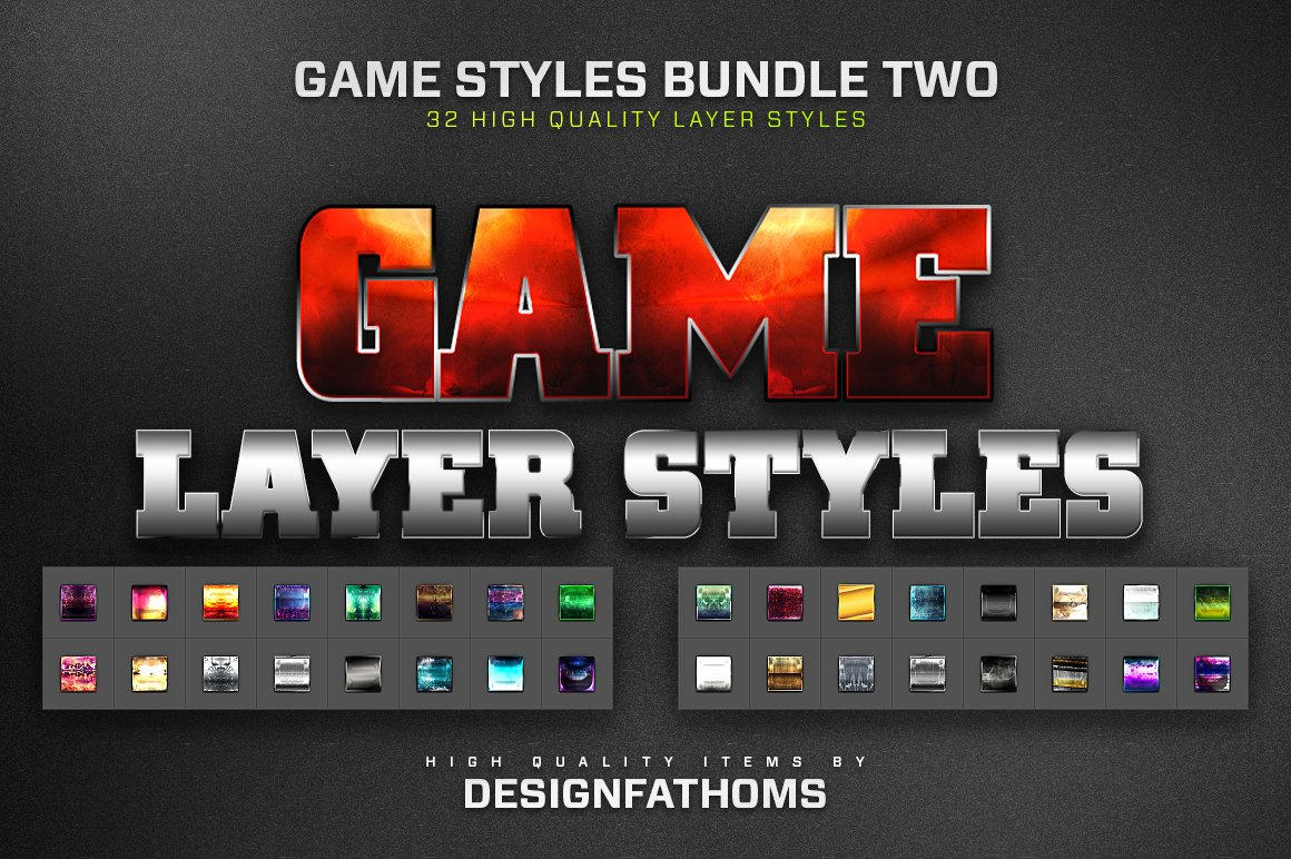 Creativemarket – 32 Game Layer Styles Bundle 2 (DesignFathoms) free downlod