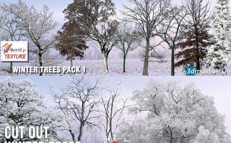 Cut out winter trees for photoshop (collection 1-2) free download