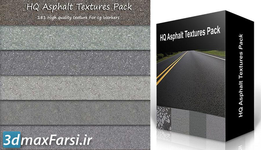HQ Asphalt Textures Bundle – 181 High Quality textures for CG workers free download