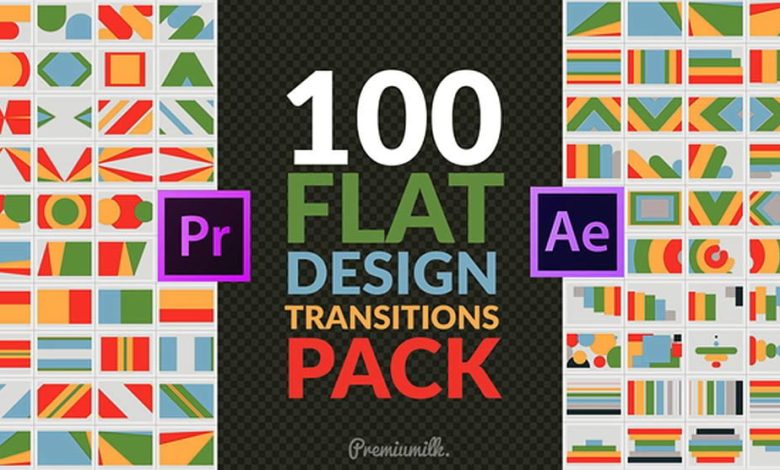 Videohive – Flat Design Transitions Pack | Mogrt by Premiumilk free download