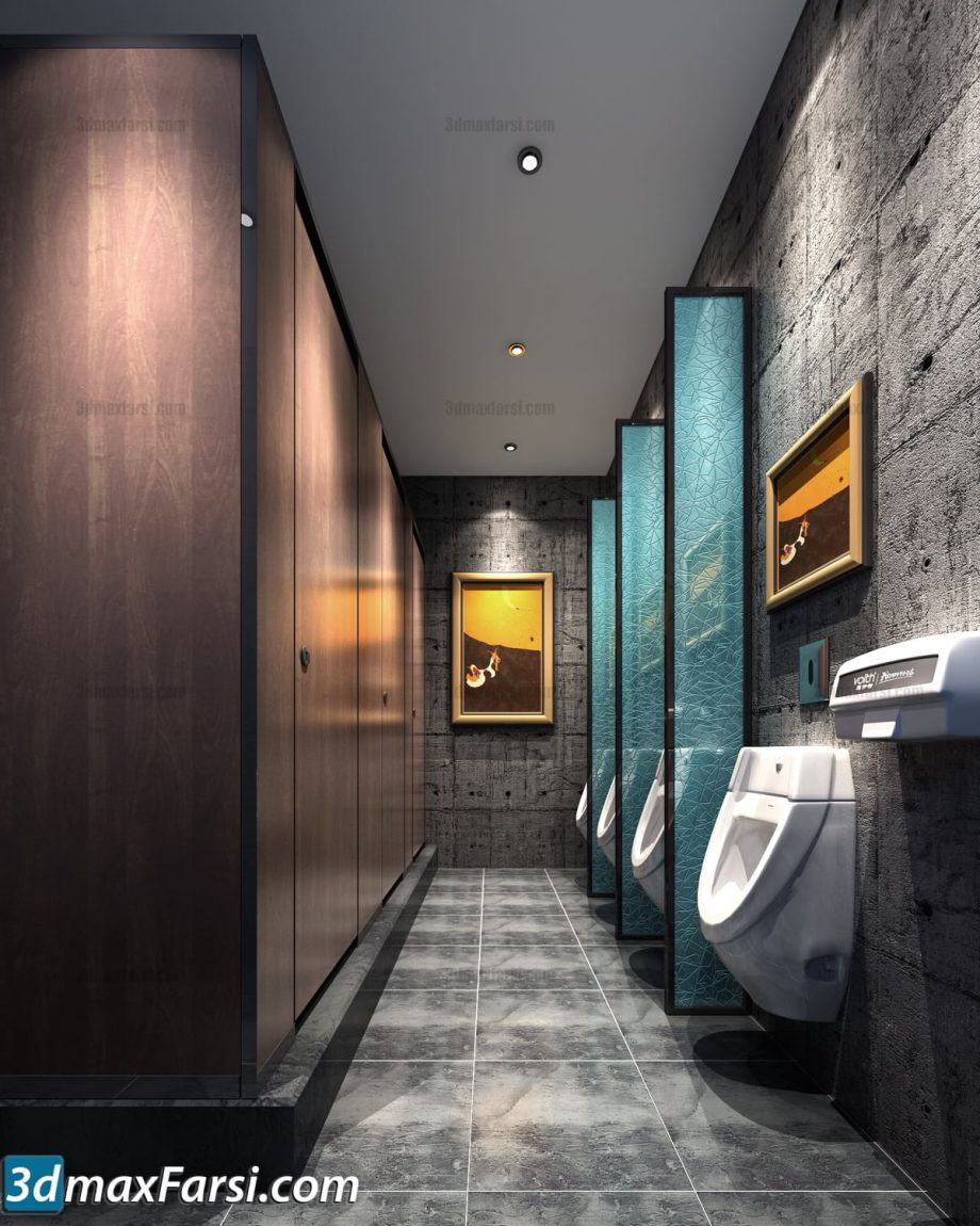 Modern public restroom 37 3dmaxfarsi