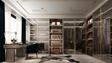 Cloakroom 3d scene 5 3ds max vray