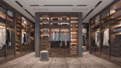 Cloakroom 3d scene 8 3ds max vray