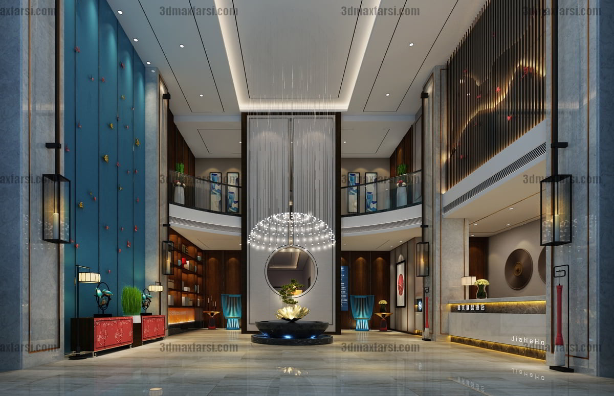 HOTEL LOBBY interior 3D Models 9