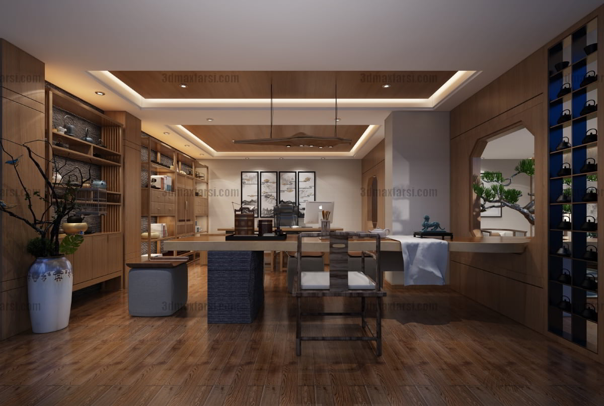 Manager office 3d scene 10 3ds max vray