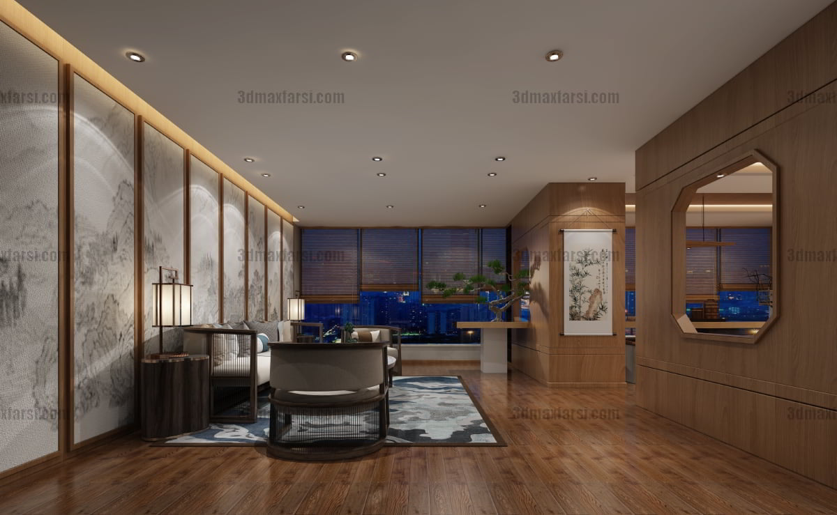 Manager office 3d scene 10 3ds max vray