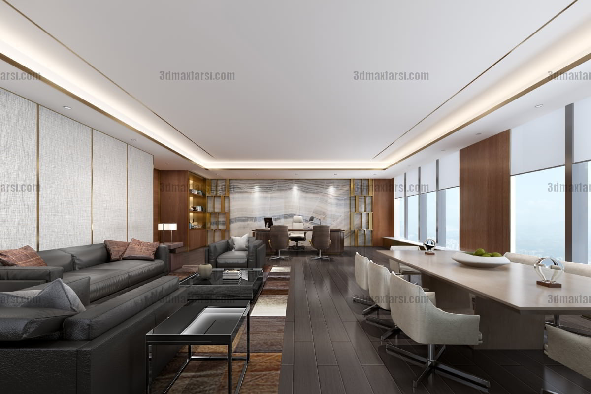 Manager office 3d scene 11 3ds max vray