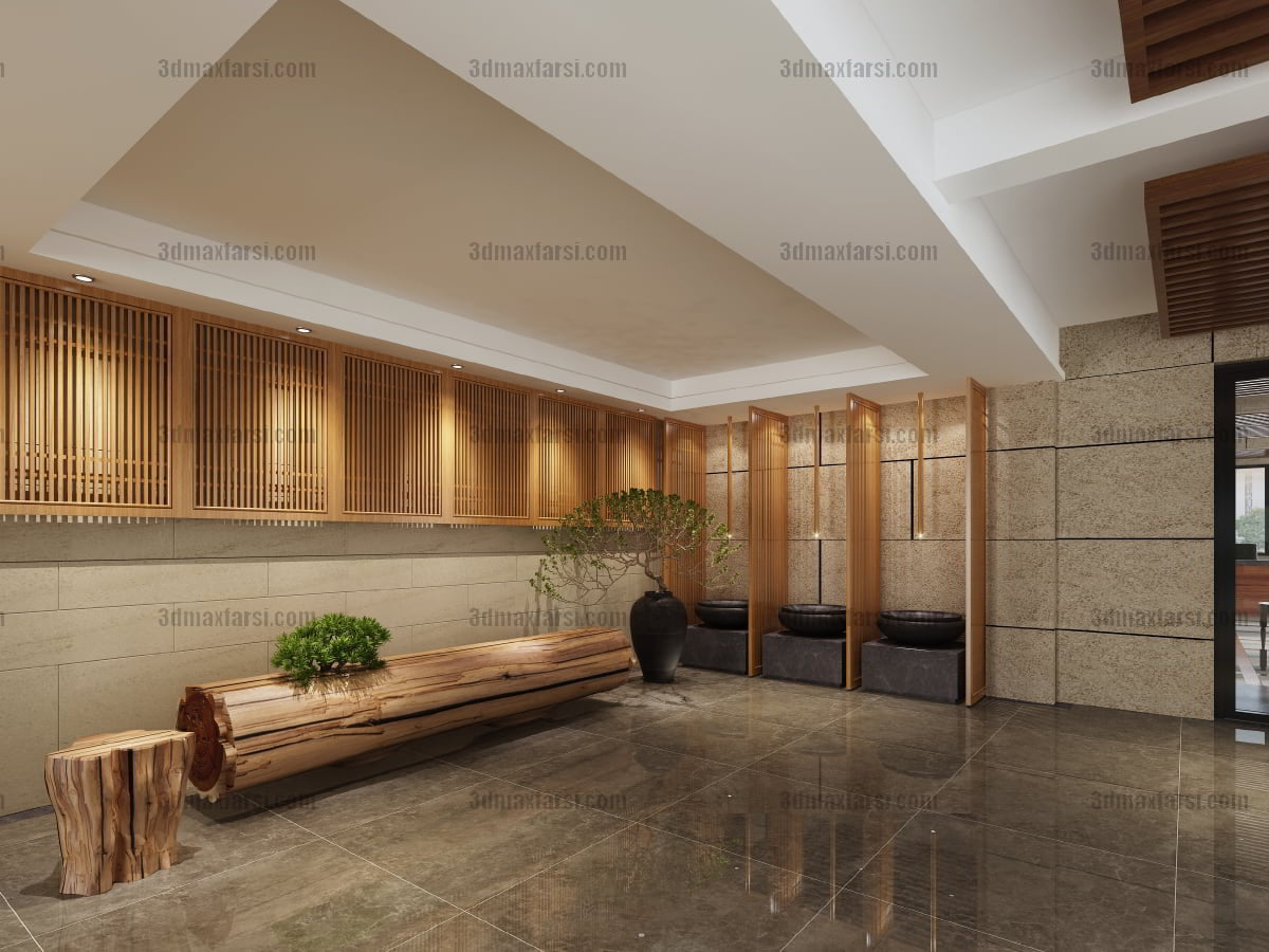 3d model Corridor, elevator, Lobby 15