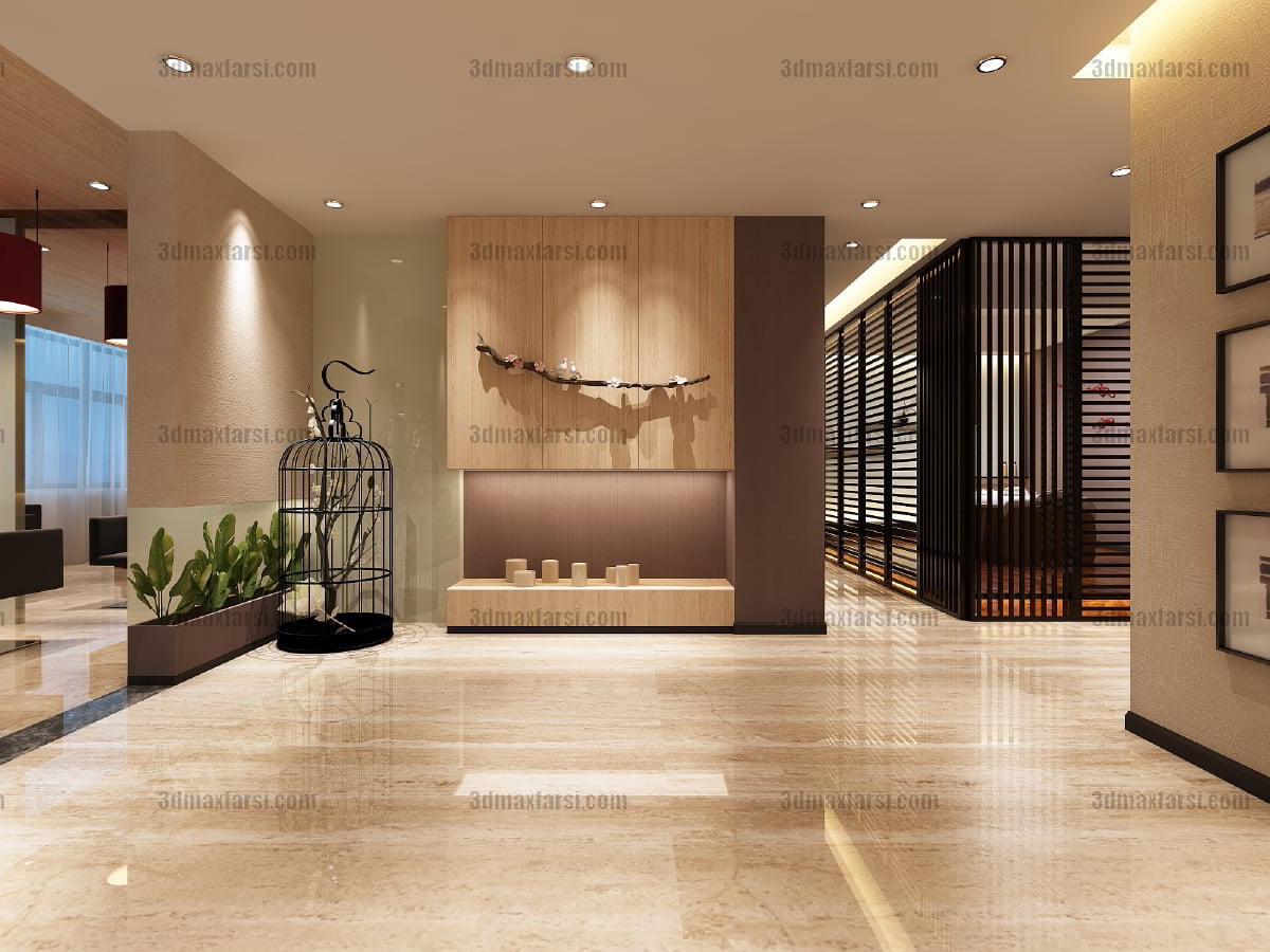 3d model Corridor, elevator, Lobby 17
