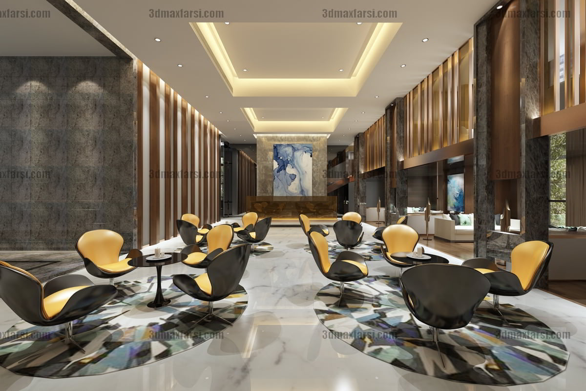 HOTEL LOBBY interior 3D Models 17