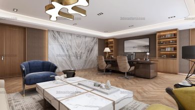 Manager office 3d scene 17 3ds max vray