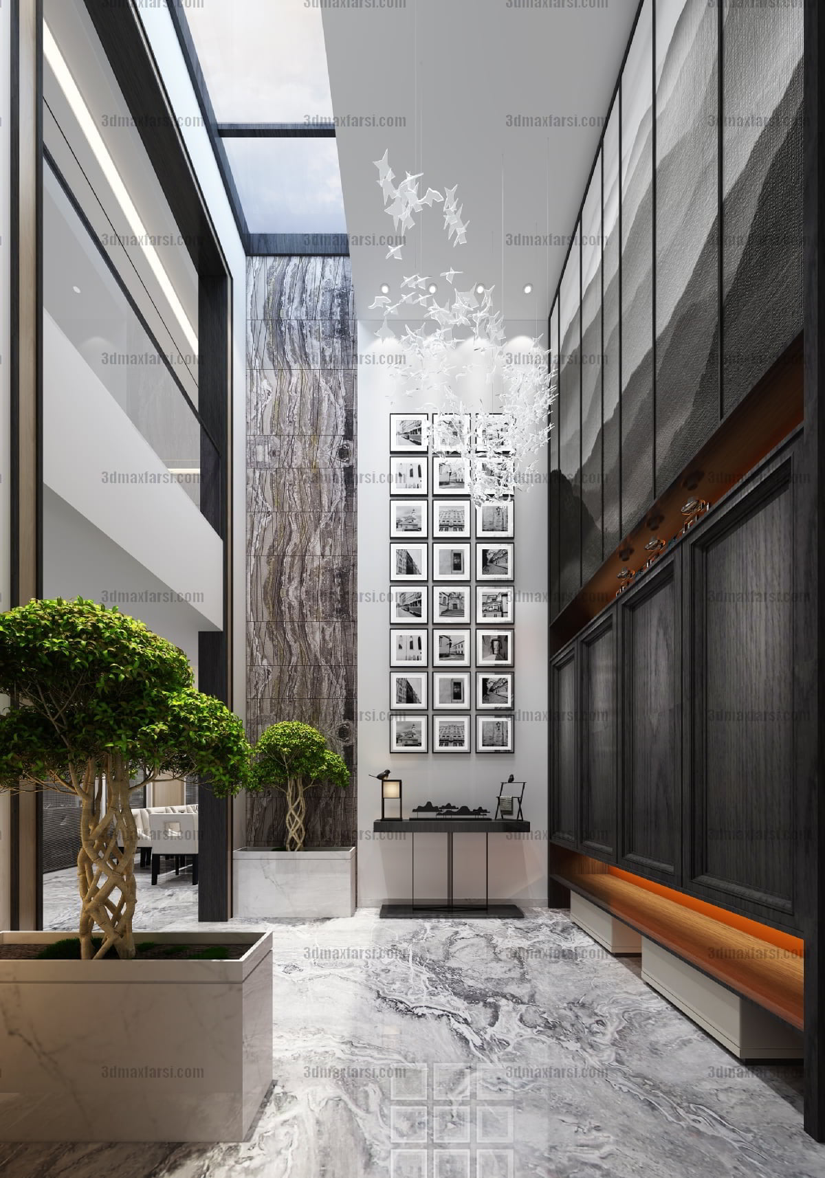 3d model Corridor, elevator, Lobby 27