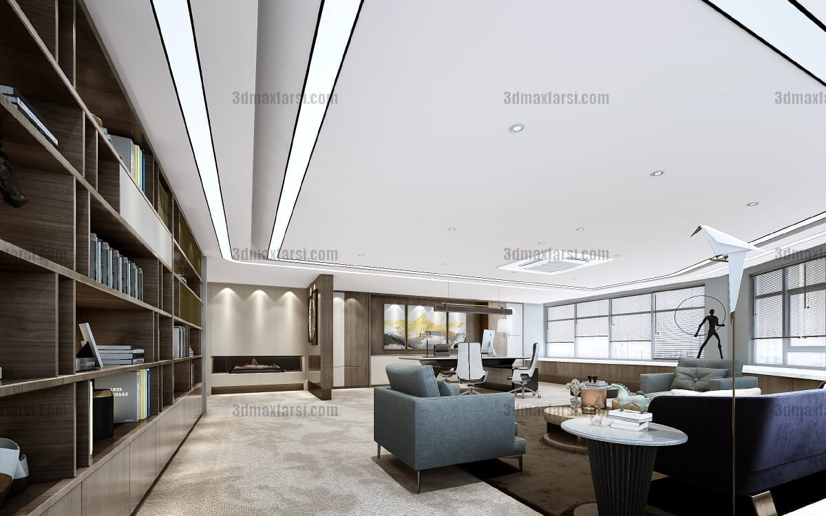 Manager office 3d scene 28 3ds max vray render