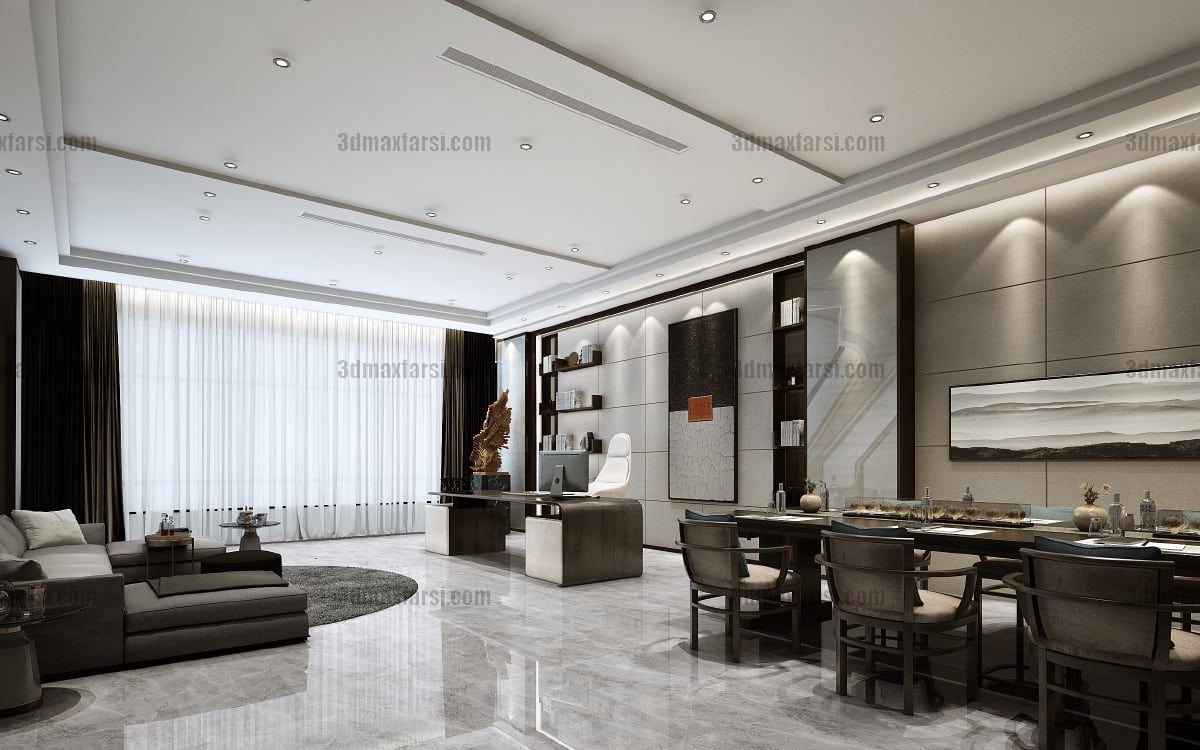 Manager office 3d scene 37 3ds max vray render