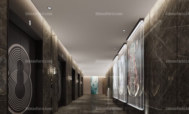 45 3d model corridor elevator interior