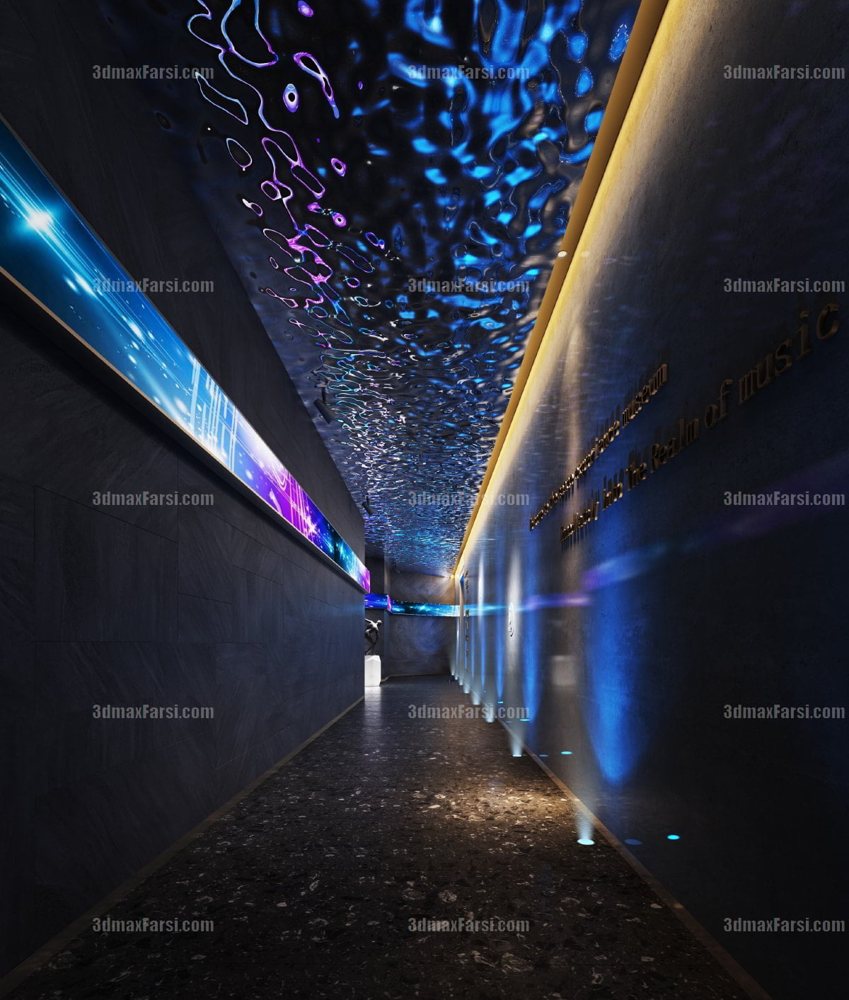 3D scene Corridor elevator interior 49