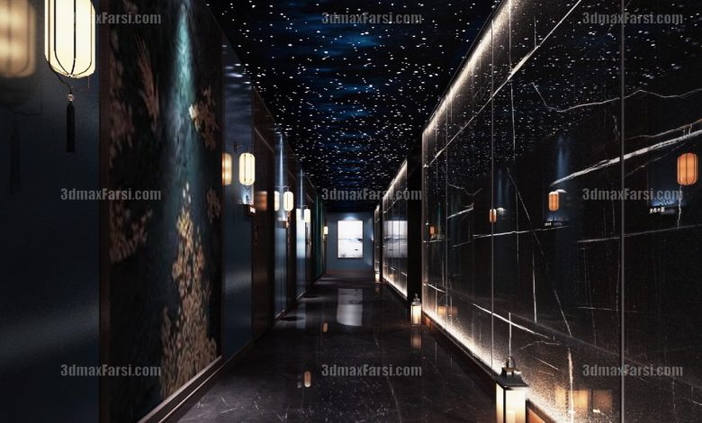 3D scene Corridor elevator interior 62
