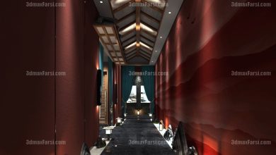 3D scene Corridor elevator interior 68