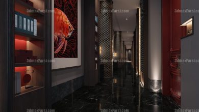 3D scene Corridor elevator interior 80