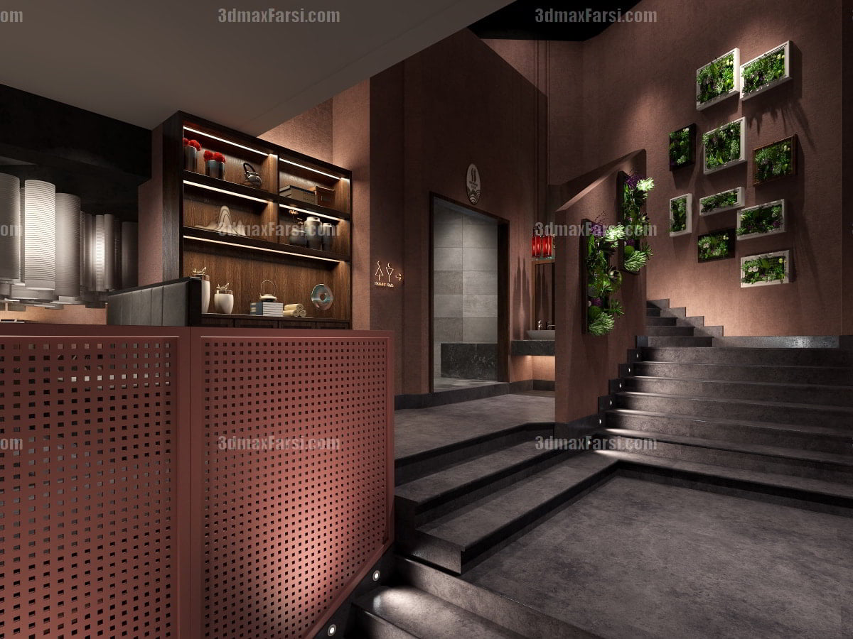 3D scene Corridor elevator interior 82