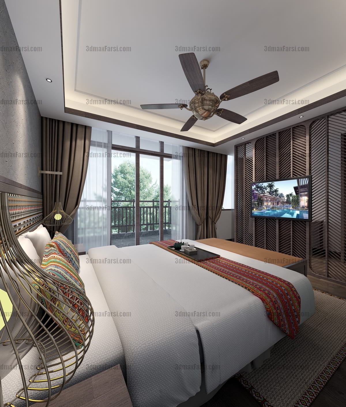 46 3d hotel room interior