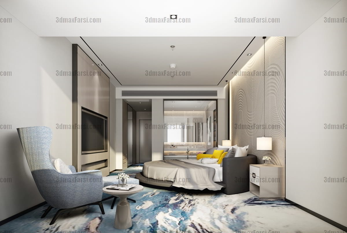 51.3 3d hotel room interior